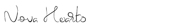 Nova Hearts font preview
